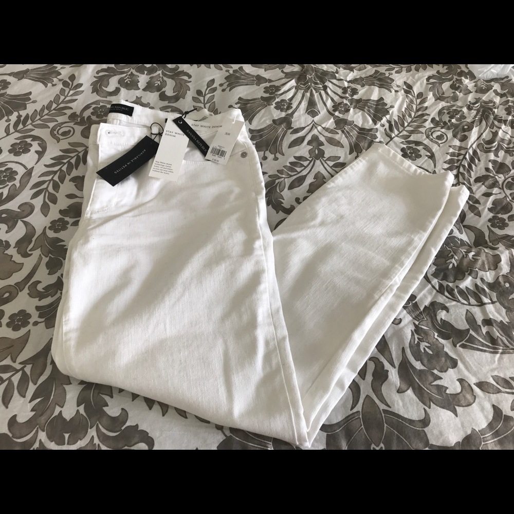 Banana Republic White Jeans